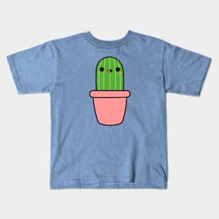 Cute cactus in pink pot Kids T-Shirt